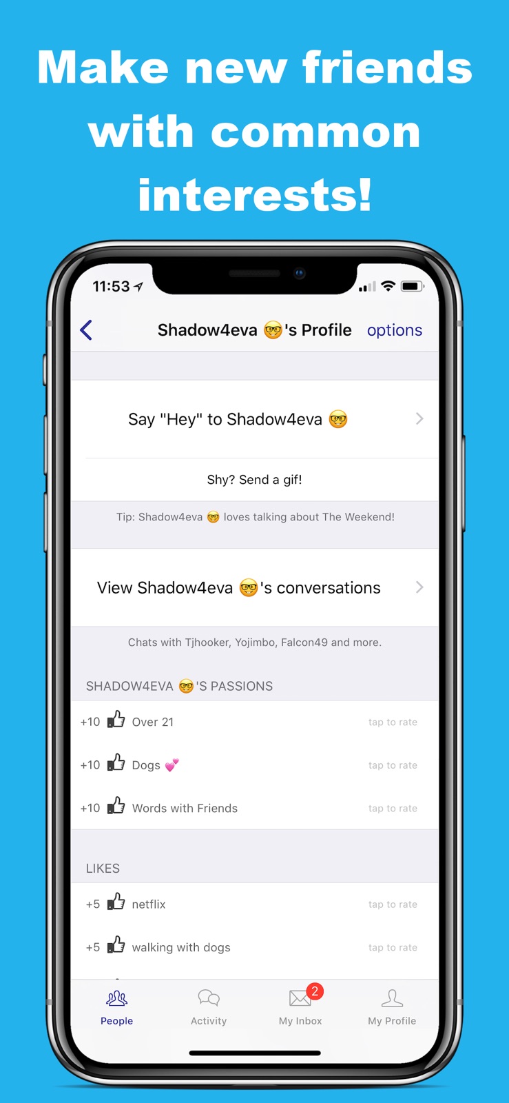 Bored Chat-chat with strangers iphone screenshot 1