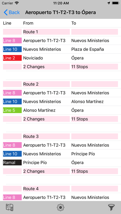 Madrid Metro Route Planner Screenshot