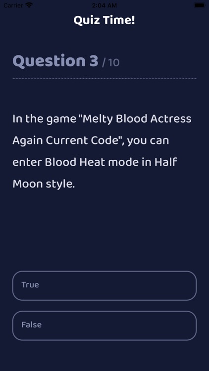 Trivia New Game