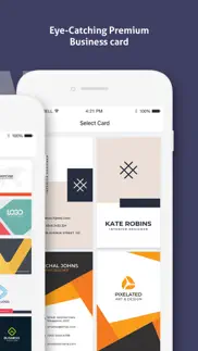 business card maker e-card iphone screenshot 2