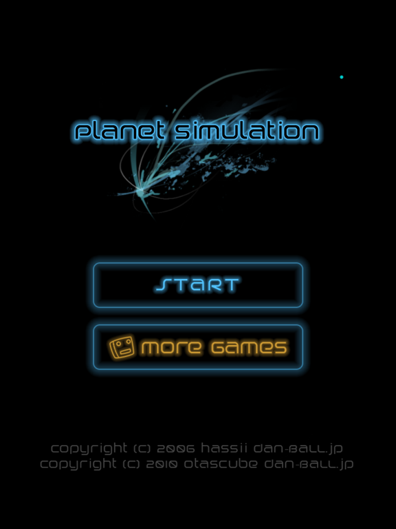 Planet simulation iPad screenshot