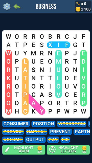 Word Search - Infinite Hunt screenshot 2