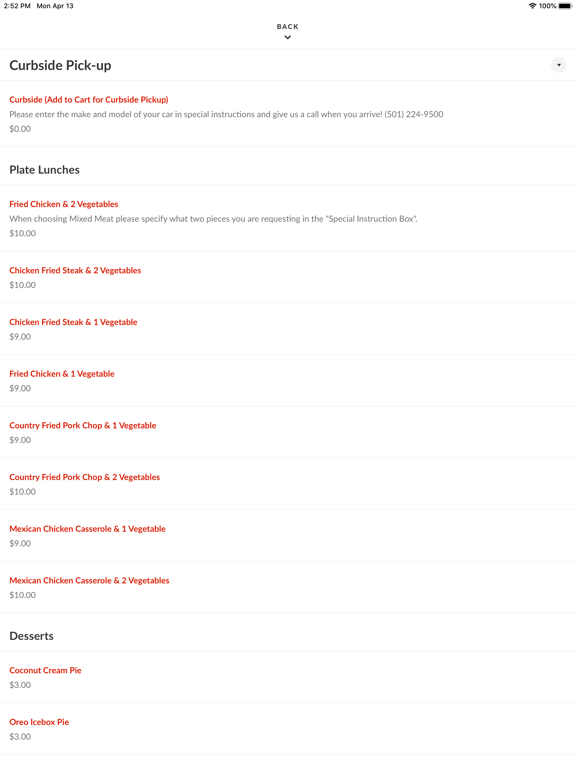 Bobby's Country Cookin iPad screenshot 3 - Food & Drink app