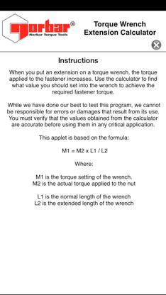 Torque Wrench Extension Calc. screenshot 3