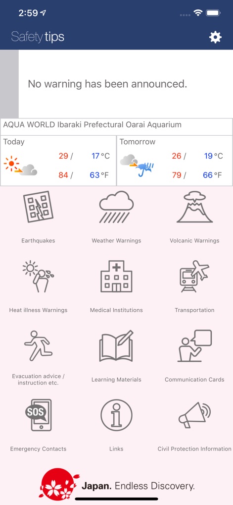 Safety tips - O aplicativo oferece uma visão clara com a previsão do tempo para 