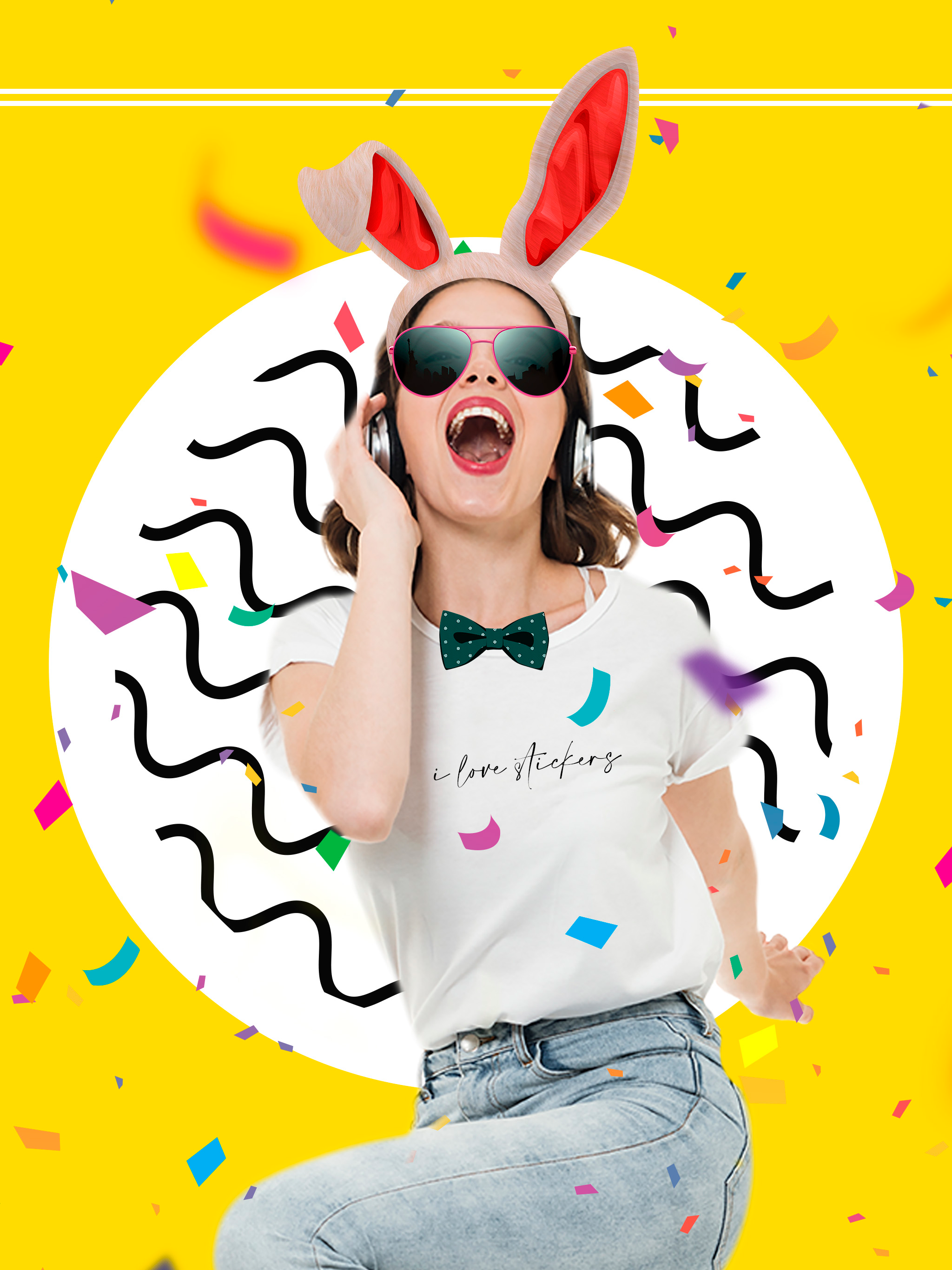 Carnival face stickers