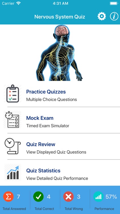 Nervous System Quizzes