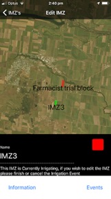 The Irrigation App screenshot