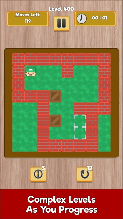 Sokoban Wood block cube puzzle screenshot 2