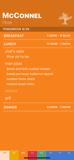 5Cs Menu screenshot 2