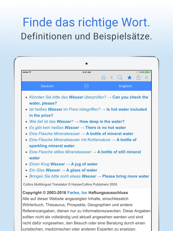 Screenshot #6 pour Deutsch-Englisch Wörterbuch.