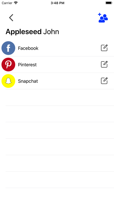 Screenshot #2 pour Interactive Contact List