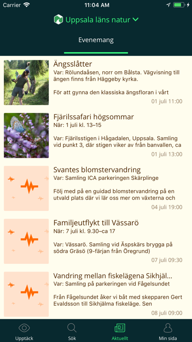 Uppsala läns Naturkarta Screenshot