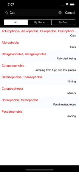 Game screenshot Phobias - dictionary of fears hack