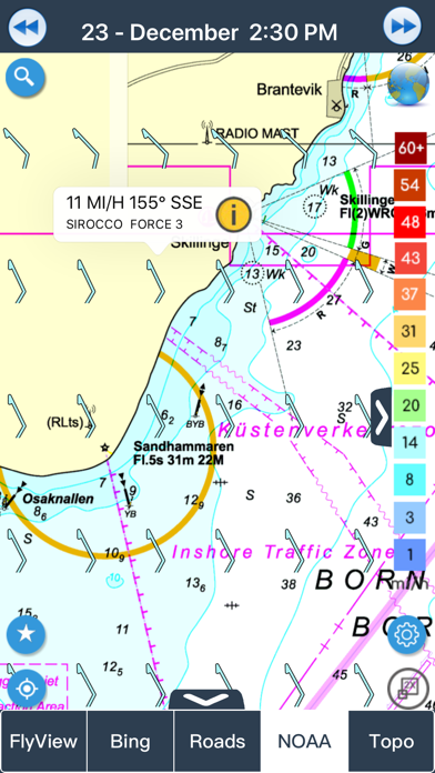 Vindprognos App skärmdump