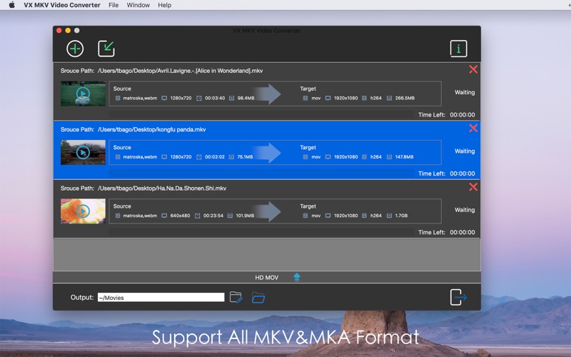 Screenshot #1 pour VX MKV Video Converter