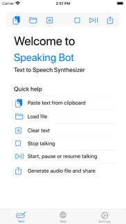 speaking bot - text to speech iphone screenshot 1