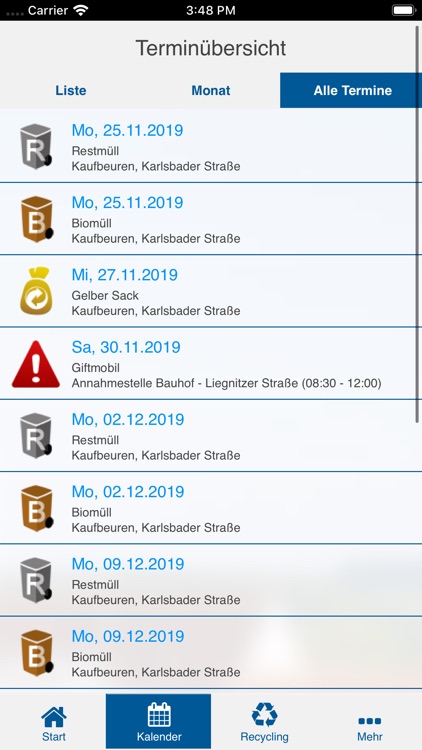 Stadt Kaufbeuren Abfall-App screenshot-3