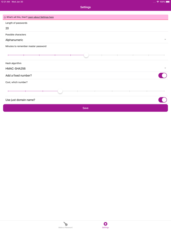 Screenshot #5 pour Webful PasswordMaker