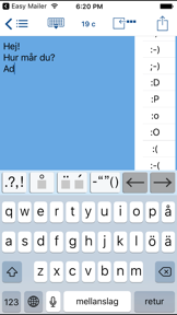 Easy Mailer Swedish Keyboard screenshot