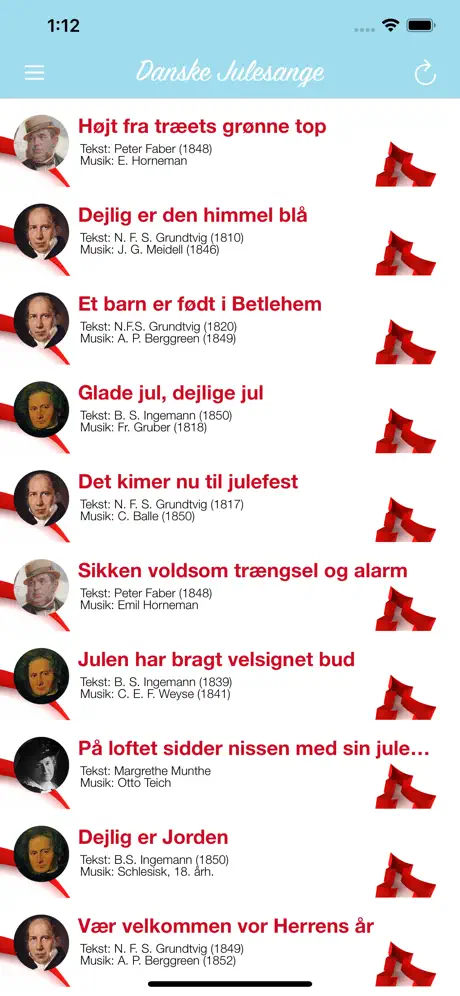 Danske Julesange - tekster