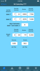 Baby Weight Tools screenshot