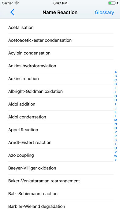 Organic Reactions Screenshot