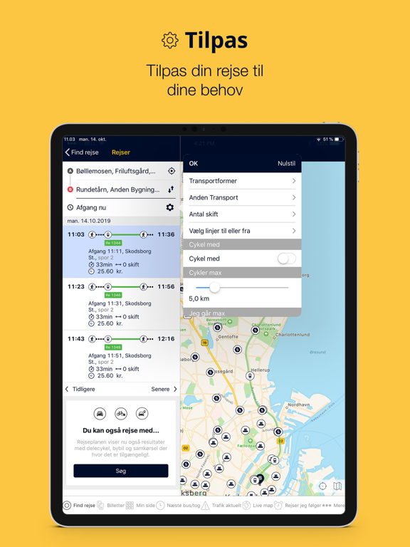 Rejseplanen iPad screenshot 4 - Travel app