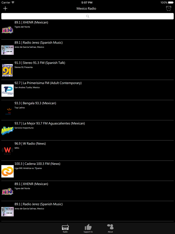 Mexican Radio iPad screenshot 1 - Entertainment app
