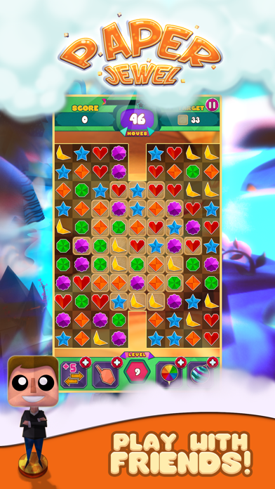 Paper Jewels Match 3 Game Screenshot
