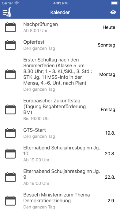 Schloss-App Screenshot