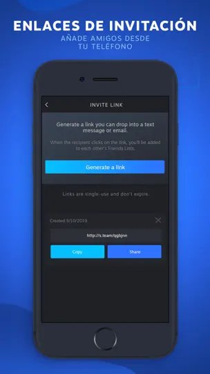 Captura de pantalla de Steam Chat en iPhone 3