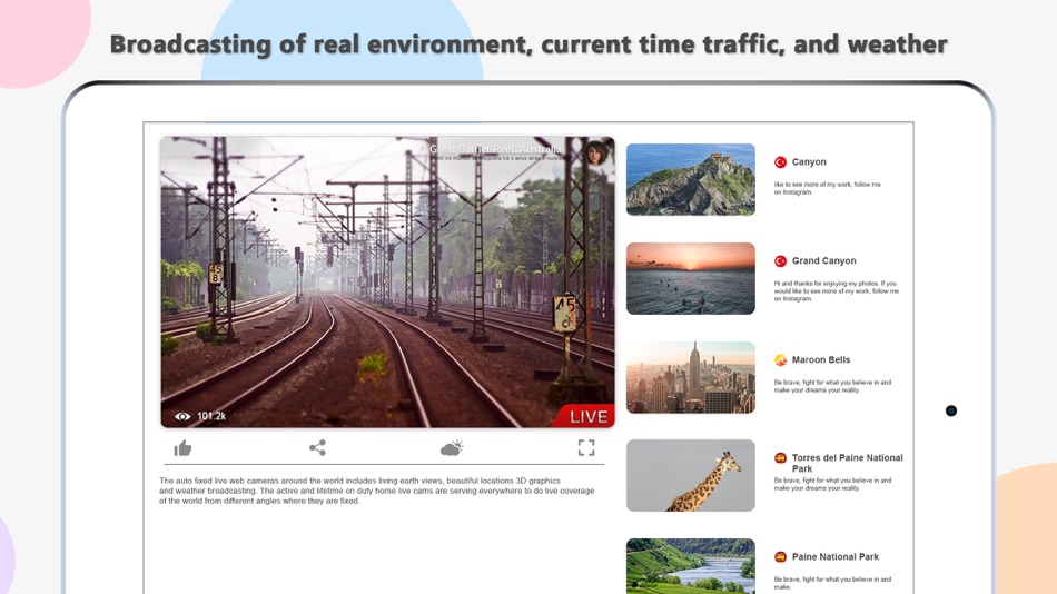 #3. Earth Online Live World Webcam (iOS) Ved: Ahmad Zohaib