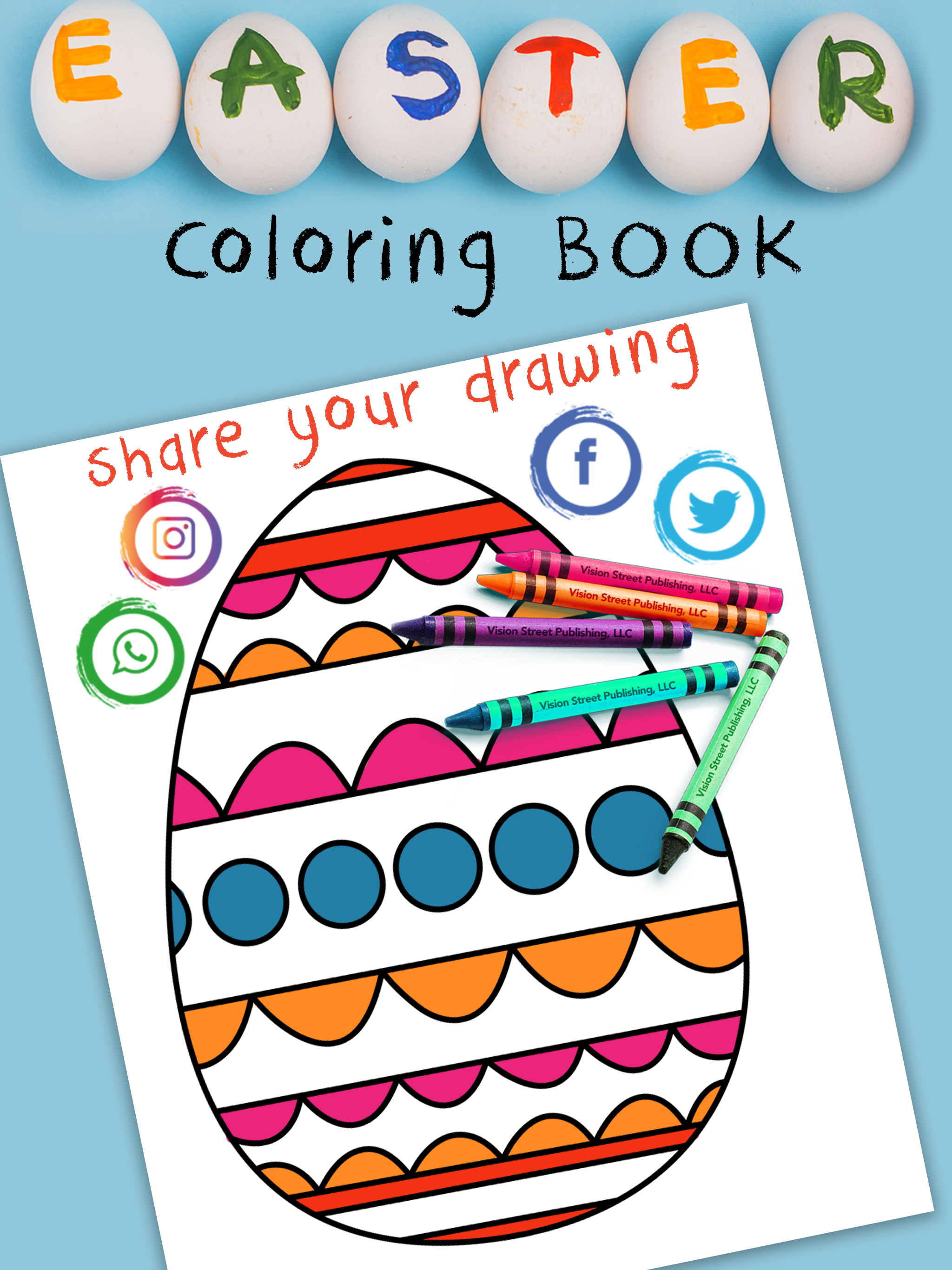 Easter Egg Coloring book pages