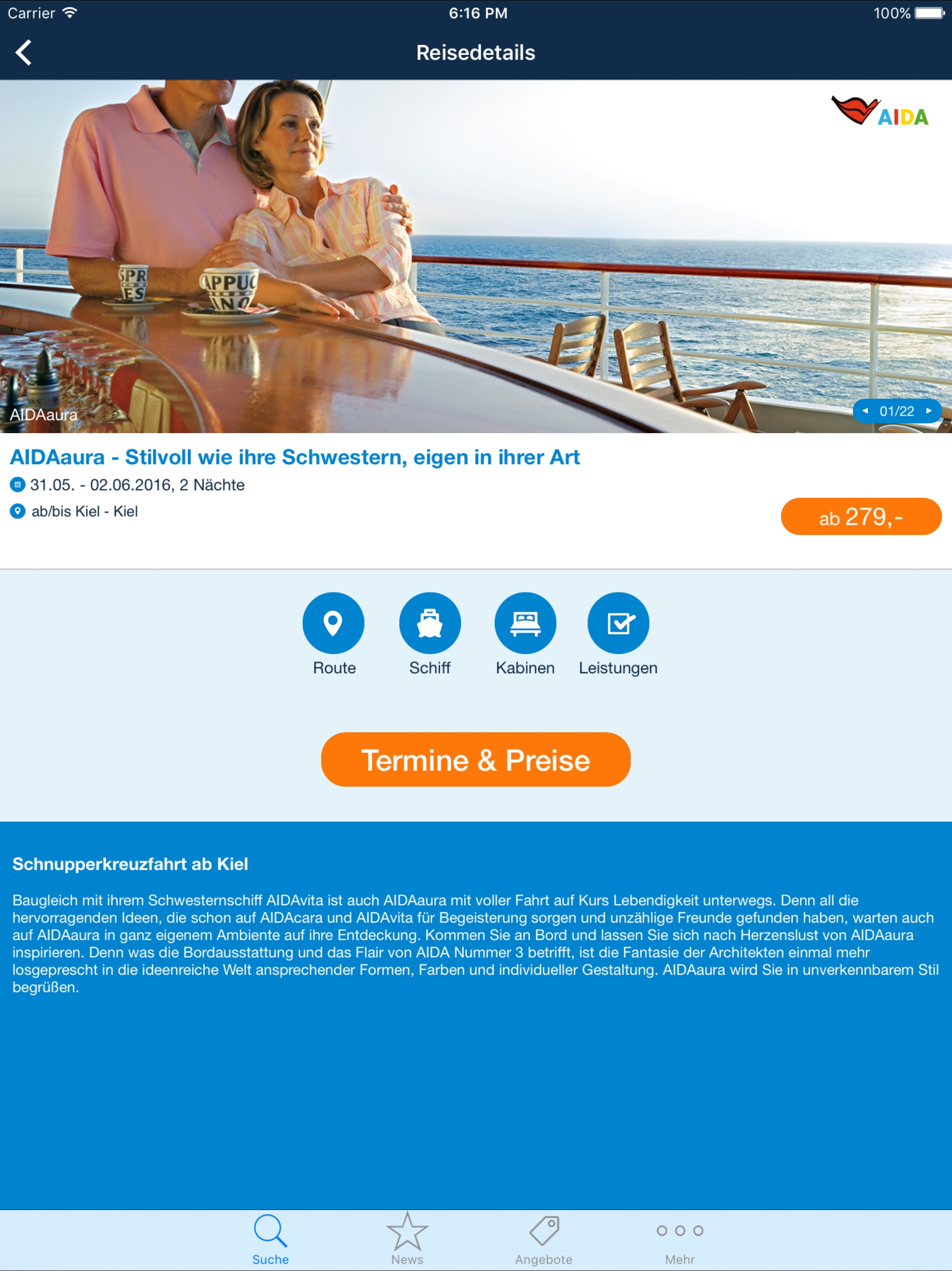 kreuzfahrten.de screenshot 5