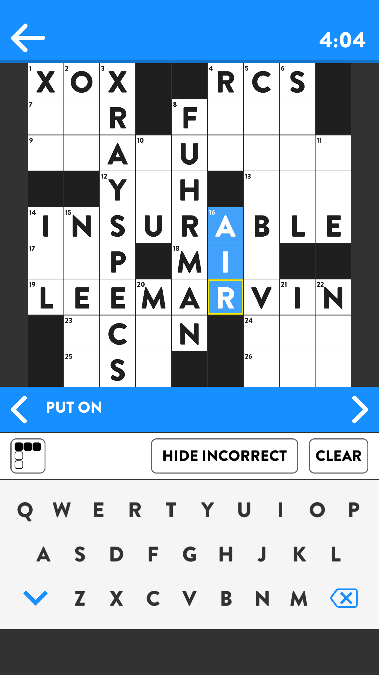 Crossword •