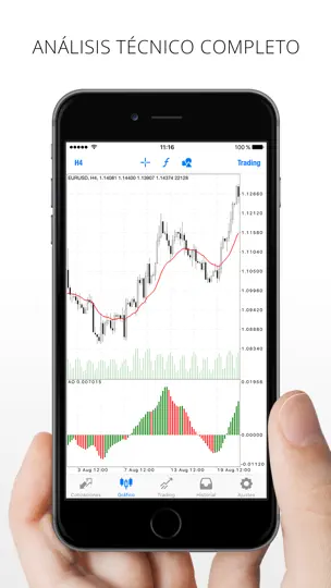 Captura de pantalla de MetaTrader 4 en iPhone 3