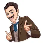 Gentleman Style Funny Stickers App Contact