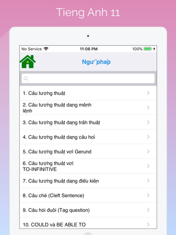 Screenshot #6 pour Tieng Anh Lop 11 - English 11