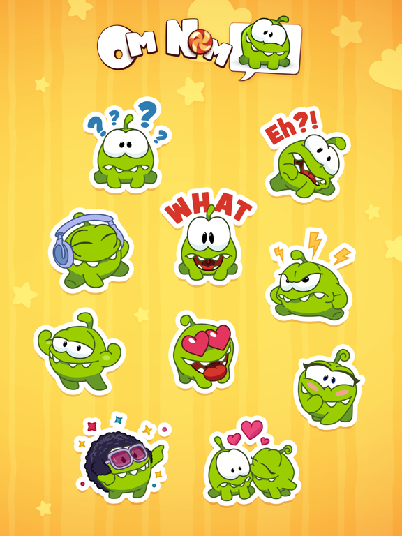 Om Nom Stickers iPad screenshot 4 - Stickers app