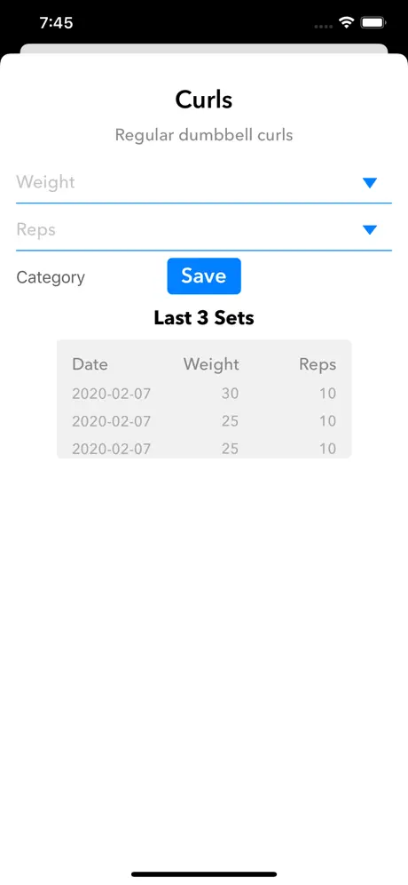 Workout Recorder