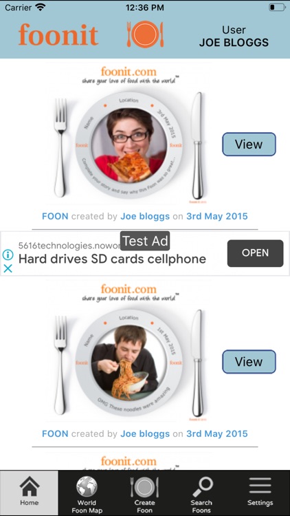 Foonit - Food Photo Sharing