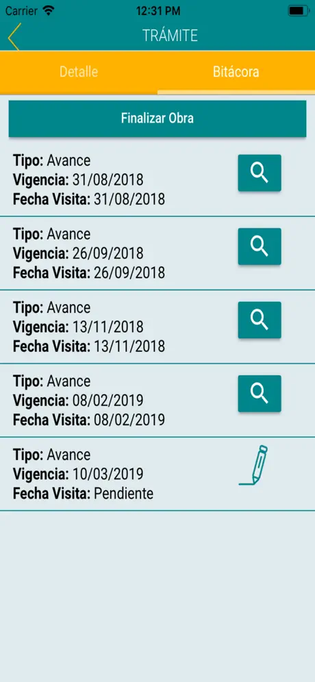 Bitácora de Peritaje