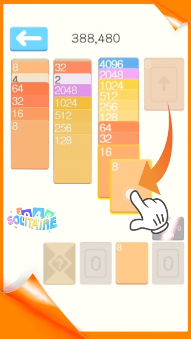 2048 Soitaire iPhone screenshot