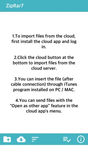 ZipRar7 - Unzip The File iPhone Screenshot 1