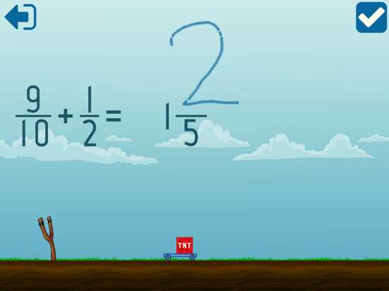Math Shot Adding Fractions iPad screenshot
