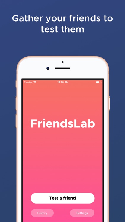 Test your friends - FriendsLab