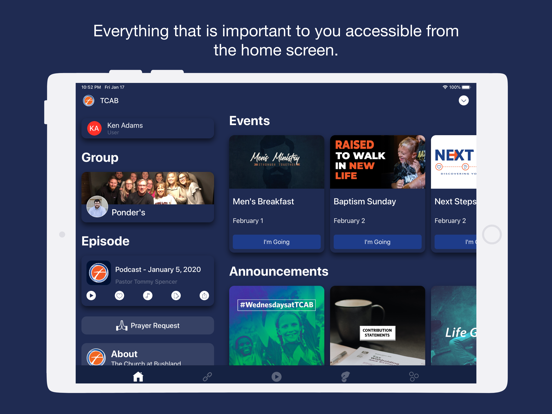 The Church At Bushland iPad screenshot 1 - Lifestyle app