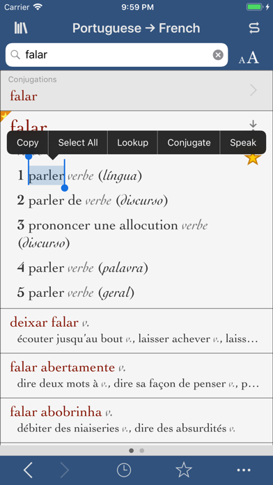 Ultralingua French-Portuguese Screenshot