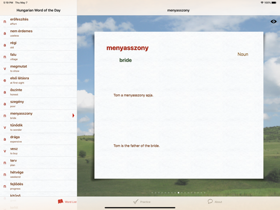 Screenshot #4 pour Hungarian Word of the Day